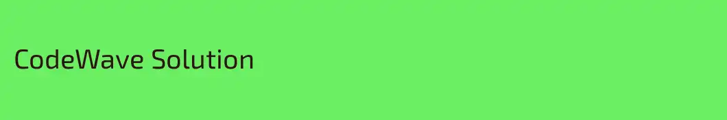 CodeWave Solution
